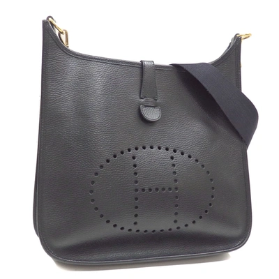 Hermes Hermès Evelyn Black Leather Shopper Bag ()