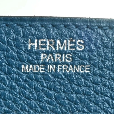 Haut à courroies leather travel bag Hermès Blue in Leather - 35960306