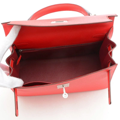 Kelly 25 leather handbag Hermès Red in Leather - 34318800