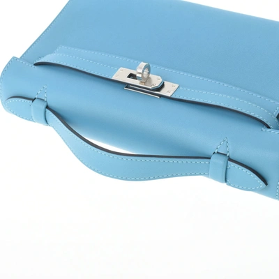 Kelly dépêches leather clutch bag Hermès Blue in Leather - 32803840