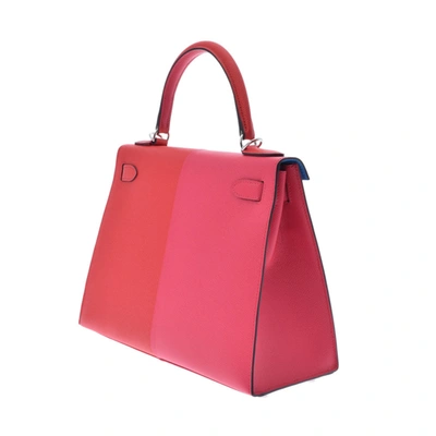 Kelly mini leather handbag Hermès Orange in Leather - 32734700