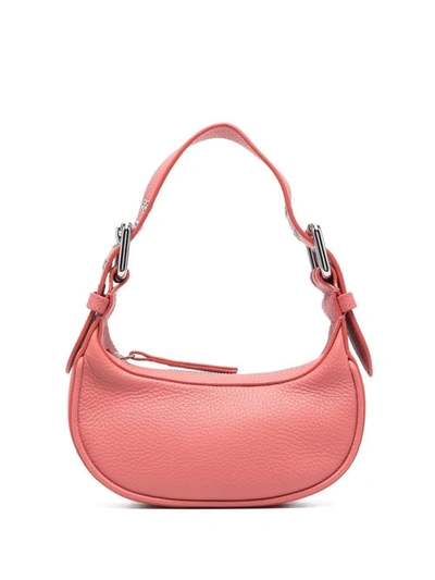 Shop By Far Mini Soho Leather Tote Bag In Pink