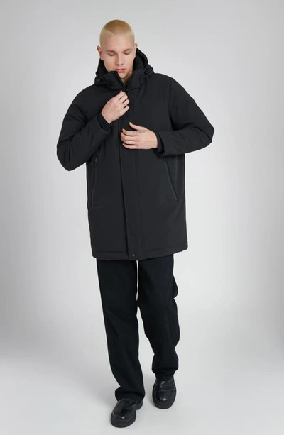 Shop The Recycled Planet Company Pricept Water Resistant Hooded Jacket In Black