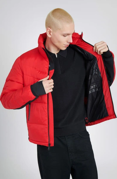 Shop The Recycled Planet Company Racer Ripstop Puffer Jacket In Racing Red