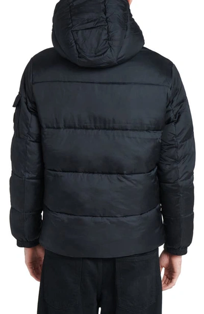 Shop The Recycled Planet Company Erik Hooded Puffer Coat In Black