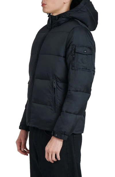 Shop The Recycled Planet Company Erik Hooded Puffer Coat In Black
