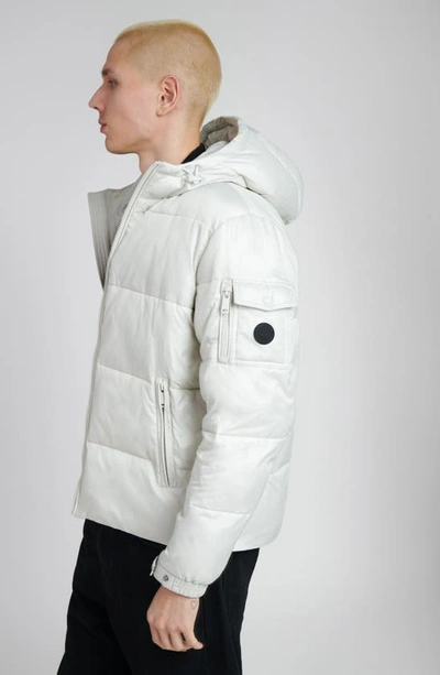 Shop The Recycled Planet Company Erik Hooded Puffer Coat In Ice Grey