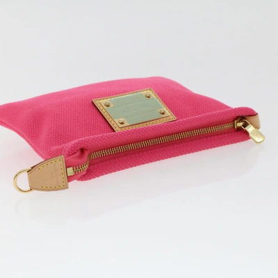 Pre-owned Louis Vuitton Antigua Pink Canvas Clutch Bag ()