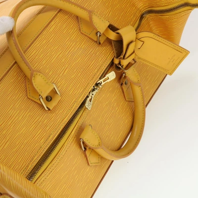 Pre-owned Louis Vuitton Boston Yellow Leather Travel Bag ()