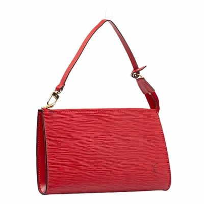 Pre-owned Louis Vuitton Pochette Accessoire Red Leather Clutch Bag ()