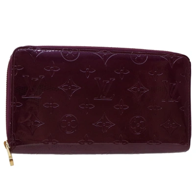 Pre-owned Louis Vuitton Portefeuille Zippy Purple Patent Leather Wallet ()