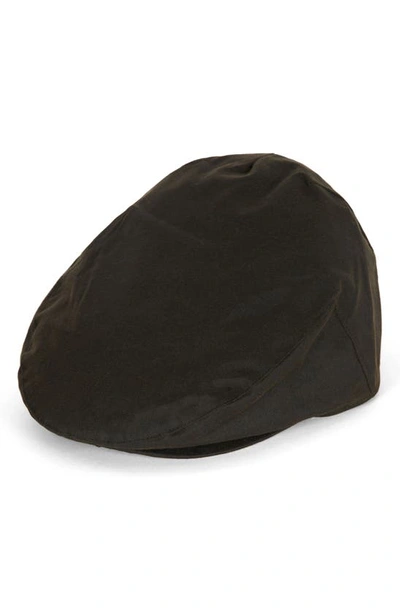 Shop Barbour Waxed Cotton Driving Cap In Olive