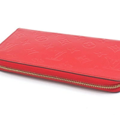 Louis Vuitton Coin Purse Red Patent Leather Wallet (Pre-Owned)