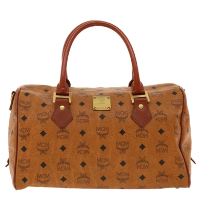 Shop Mcm Visetos Brown Canvas Travel Bag ()
