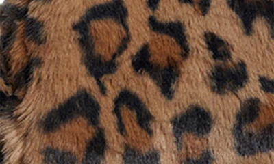 Shop Apparis Coco Faux Fur Mittens In Leopard