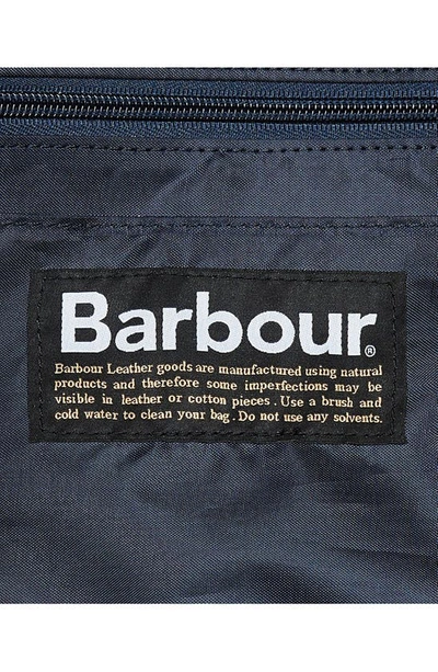 Shop Barbour Essential Waxed Cotton Holdall Bag In Navy