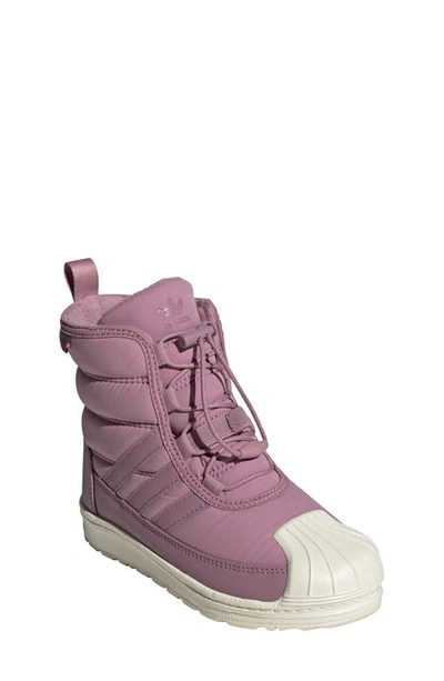 Shop Adidas Originals Kids' Superstar 360 Insulated Boot In Wonder Orchid/ Wonder White