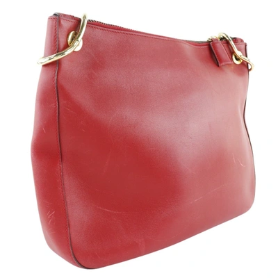 Shop Prada -- Red Leather Shoulder Bag ()
