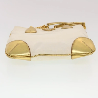 Shop Prada Gold Synthetic Shoulder Bag ()