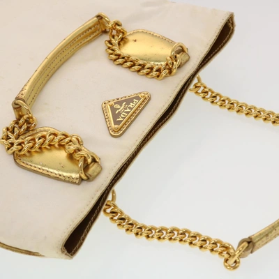 Shop Prada Gold Synthetic Shoulder Bag ()