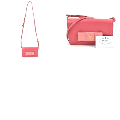 Shop Prada Saffiano Pink Leather Shopper Bag ()