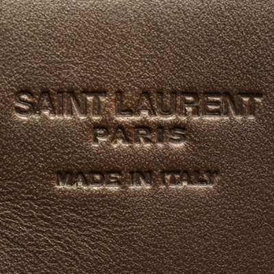 Shop Saint Laurent Panier Medium Yellow Synthetic Tote Bag ()