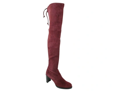 Stuart Weitzman Women's Tipland Cabernet Suede Over The Knee Boot In Cabernet Burgundy