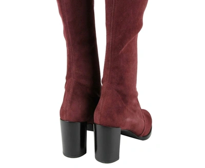 Stuart Weitzman Women's Tipland Cabernet Suede Over The Knee Boot In Cabernet Burgundy