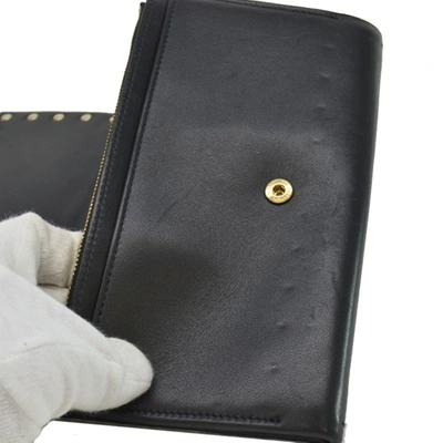 Shop Valentino Garavani Rockstud Black Leather Wallet  ()
