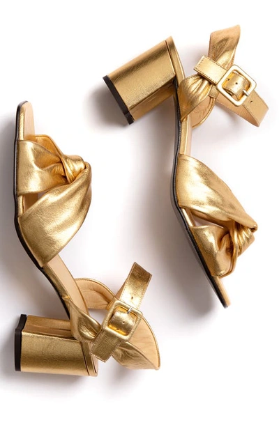 Penelope Chilvers Infinity Ankle Strap Sandal In Gold