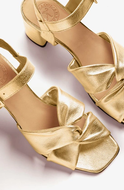 Penelope Chilvers Infinity Ankle Strap Sandal In Gold