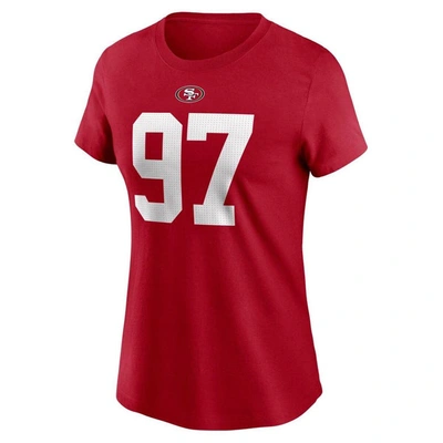 Shop Nike Nick Bosa Scarlet San Francisco 49ers Player Name & Number T-shirt