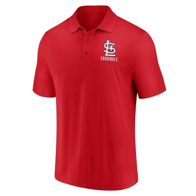 Shop Fanatics Branded Red/white St. Louis Cardinals Two-pack Logo Lockup Polo Set