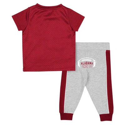 Shop Colosseum Infant  Crimson/heather Gray Alabama Crimson Tide Ka-boot-it Jersey & Pants Set