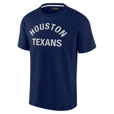 Shop Fanatics Signature Unisex  Navy Houston Texans Elements Super Soft Short Sleeve T-shirt