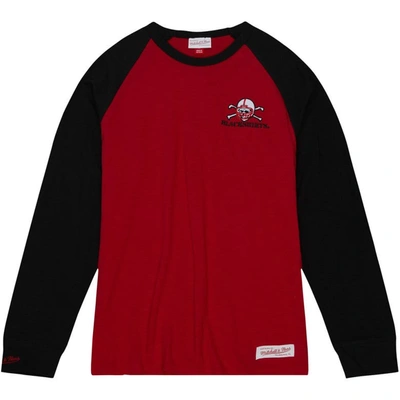 Shop Mitchell & Ness Scarlet Nebraska Huskers Legendary Slub Raglan Long Sleeve T-shirt