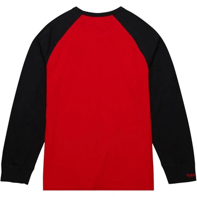 Shop Mitchell & Ness Red Louisville Cardinals Legendary Slub Raglan Long Sleeve T-shirt