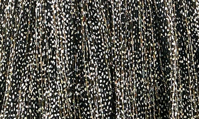 Shop Socialite Mini Dot Ruffled Babydoll Dress In Black Gold Mini Dot