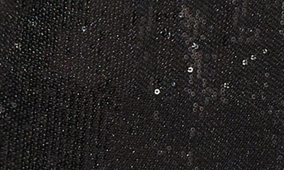 Ming Wang Novelty Sequin Wide Leg Pants In Black