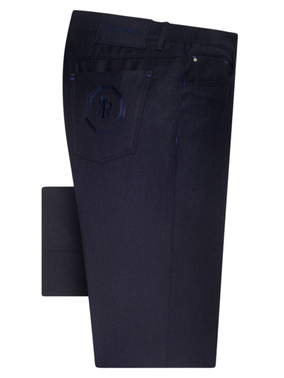 Shop Stefano Ricci Men's Five Pocket Trousers In Blue