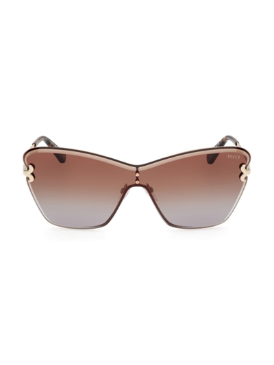 Shop Pucci Women's Cat-eye Gradient Sunglasses In Gold Brown