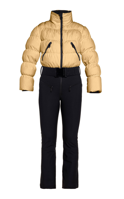 Shop Goldbergh Snowball Down Ski Suit In Gold