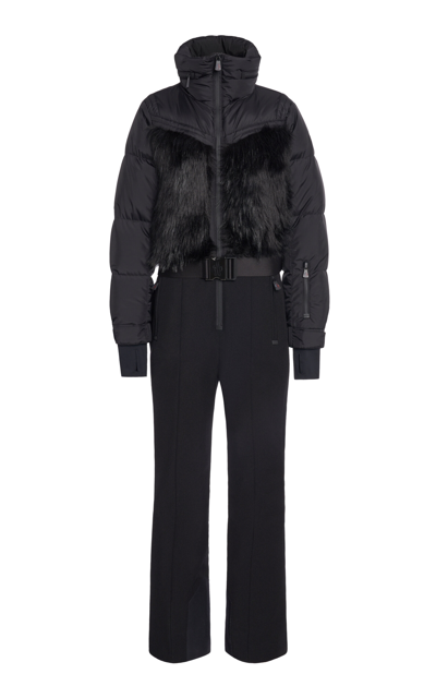 Shop Moncler Down Ski Suit In Black