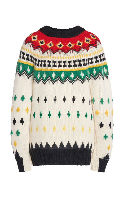 Shop Moncler Wool-blend Sweater In Multi