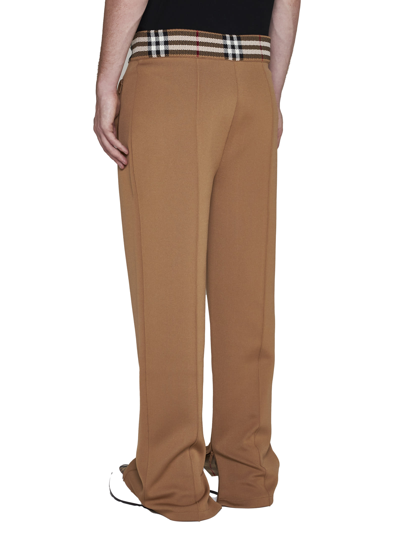 Shop Burberry Pants In Camel