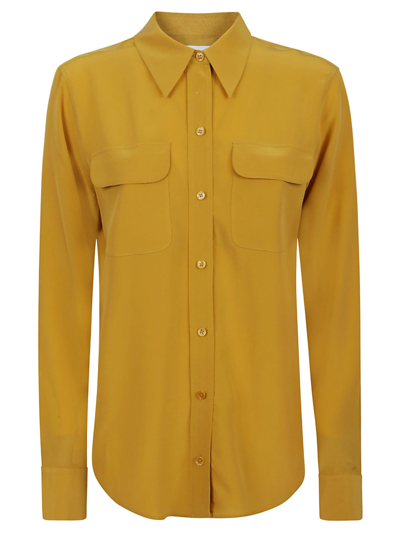 Shop Equipment Silk Shirt In Mustard
