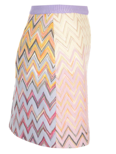 Shop Missoni Zig Zag Pattern Mini Skirt In Multicolor