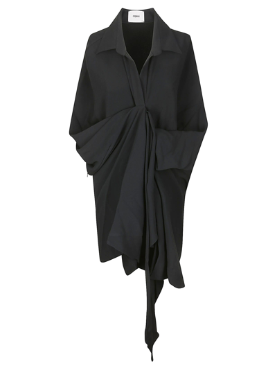 Shop Coperni Wrap Dress In Black