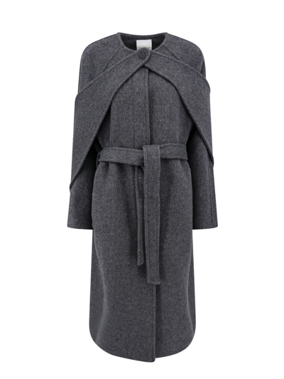 Shop Le 17 Septembre Coat In Grey