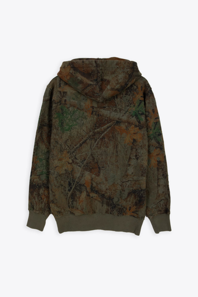 Shop Alyx Camo Hoodie Camo Printed Distressed Cotton Hoodie - Camo Hoodie In Camouflage